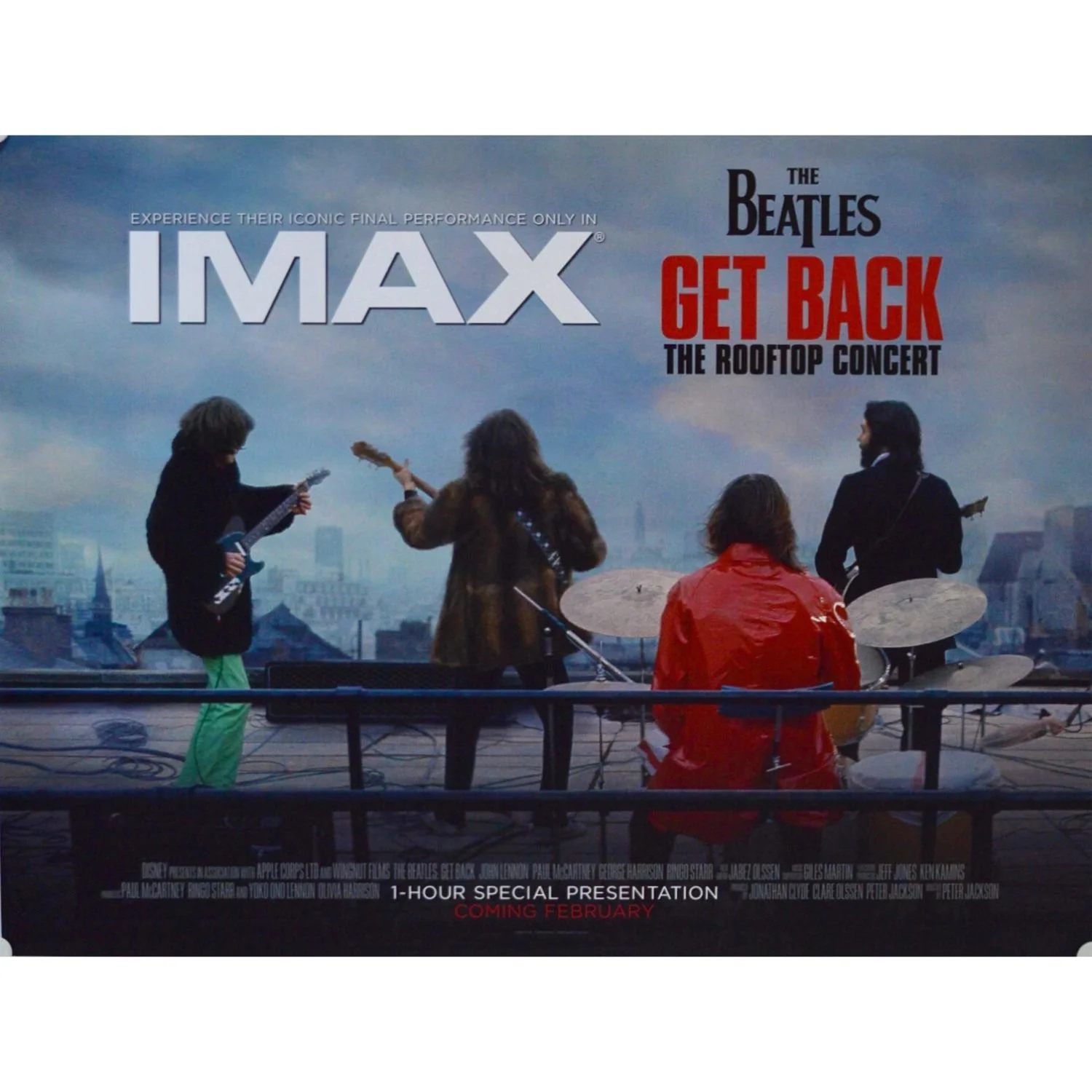 The Beatles - Get Back - Roof Top Concert. UK Quad 30 x 40